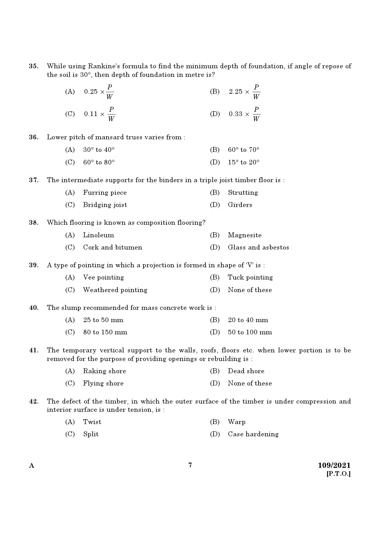 KPSC Planning Surveyor Grade II Exam 2021 Code 1092021 5