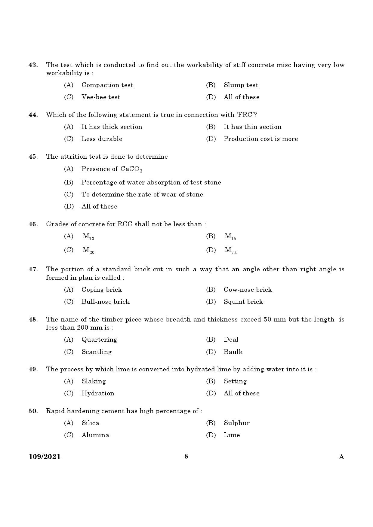 KPSC Planning Surveyor Grade II Exam 2021 Code 1092021 6