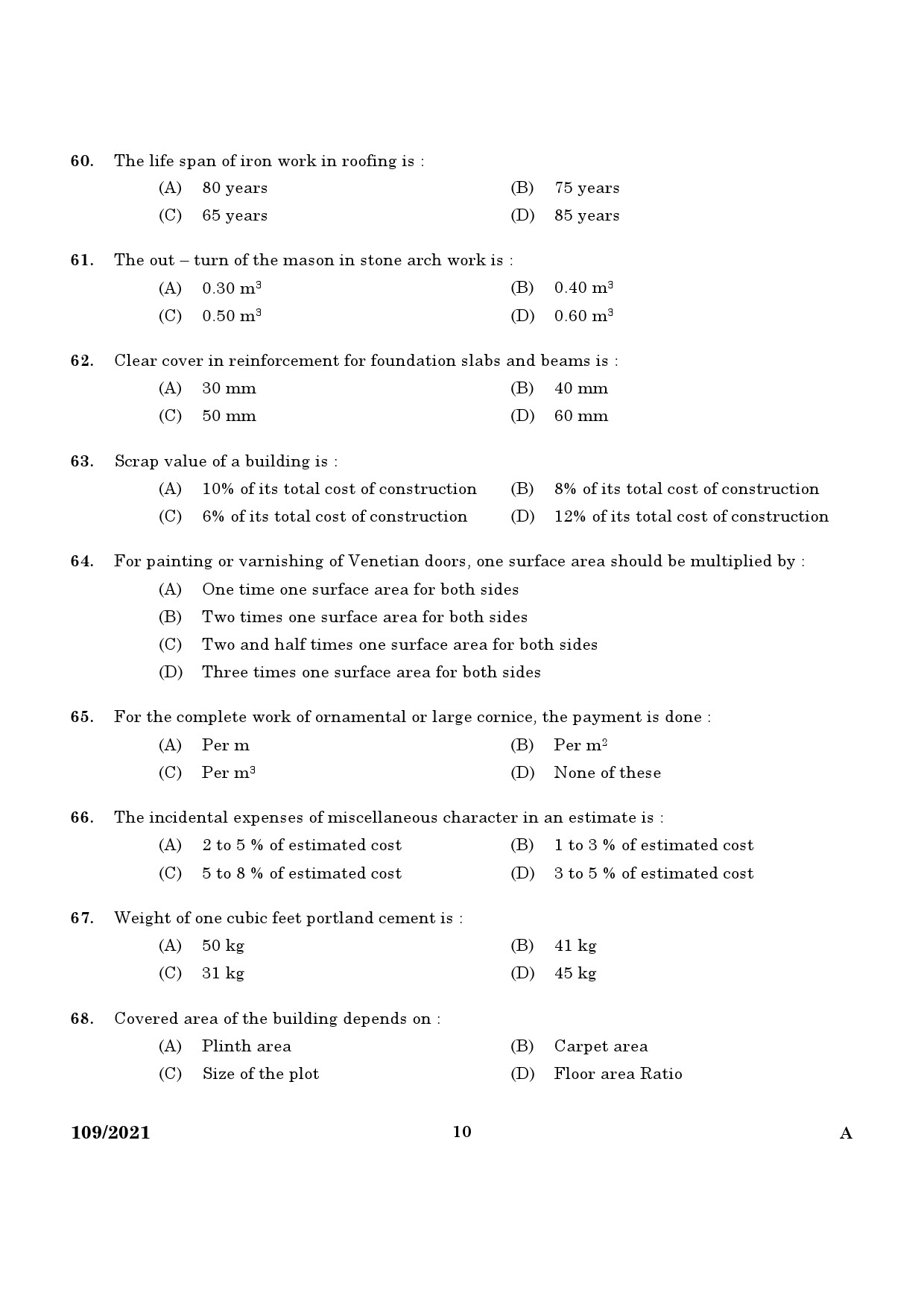 KPSC Planning Surveyor Grade II Exam 2021 Code 1092021 8