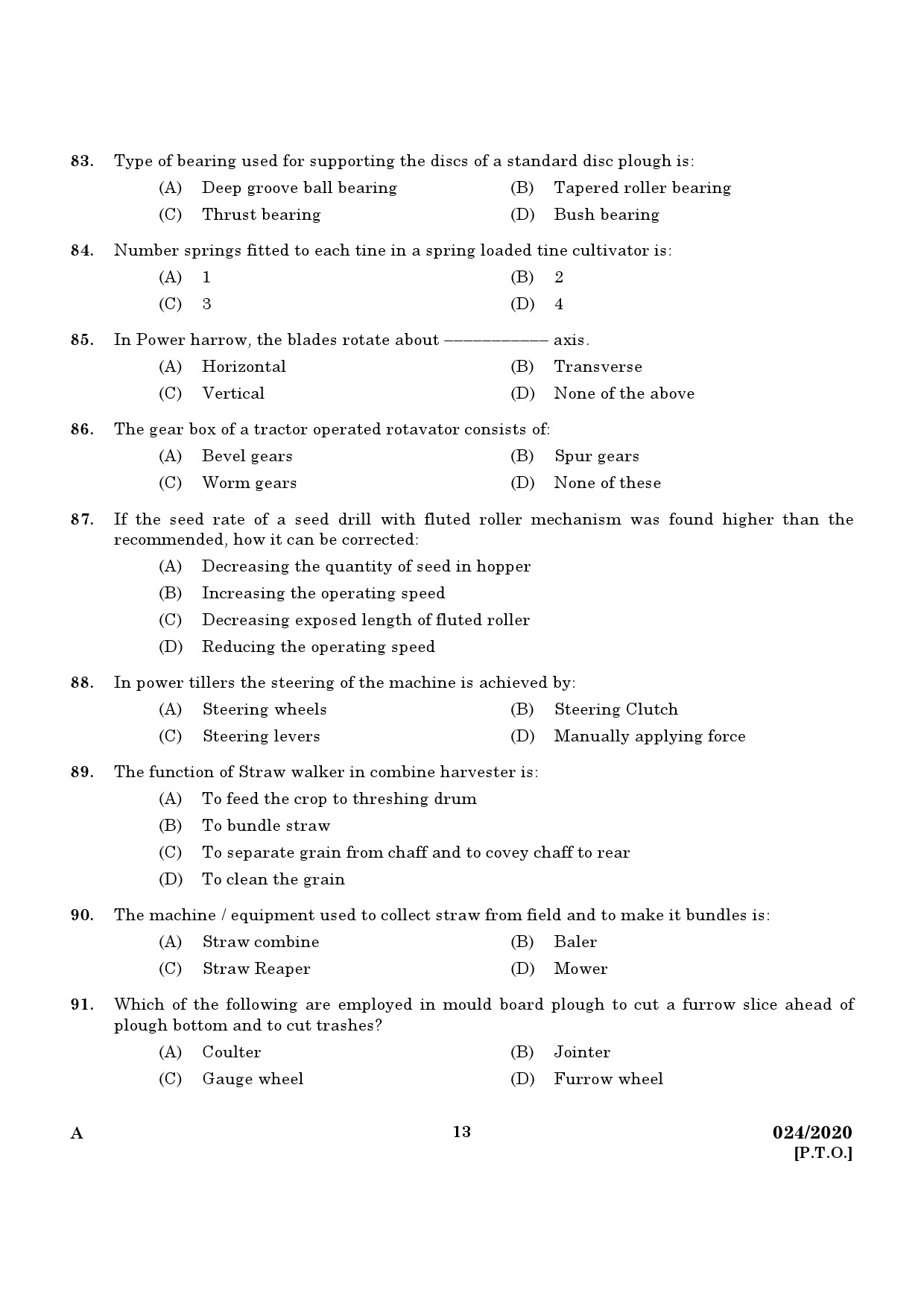 KPSC Technical Assistant Exam 2020 Code 0242020 11