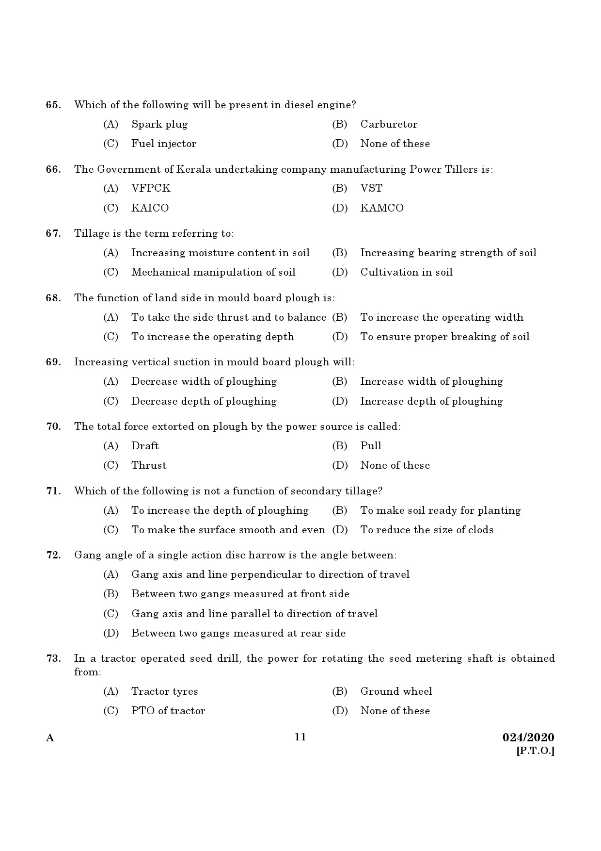 KPSC Technical Assistant Exam 2020 Code 0242020 9