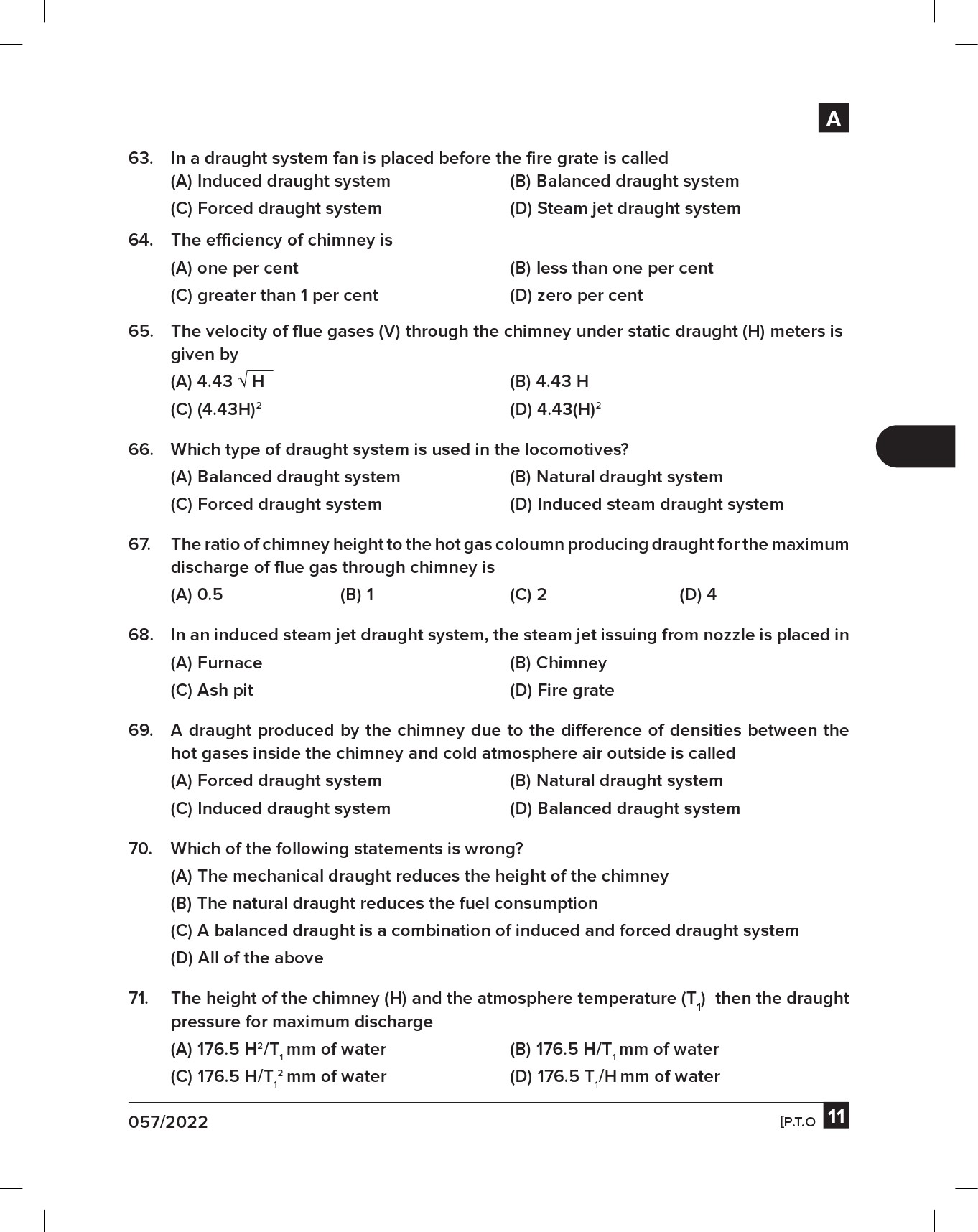 KPSC Technician Grade II Boiler Operator Exam 2022 Code 0572022 10