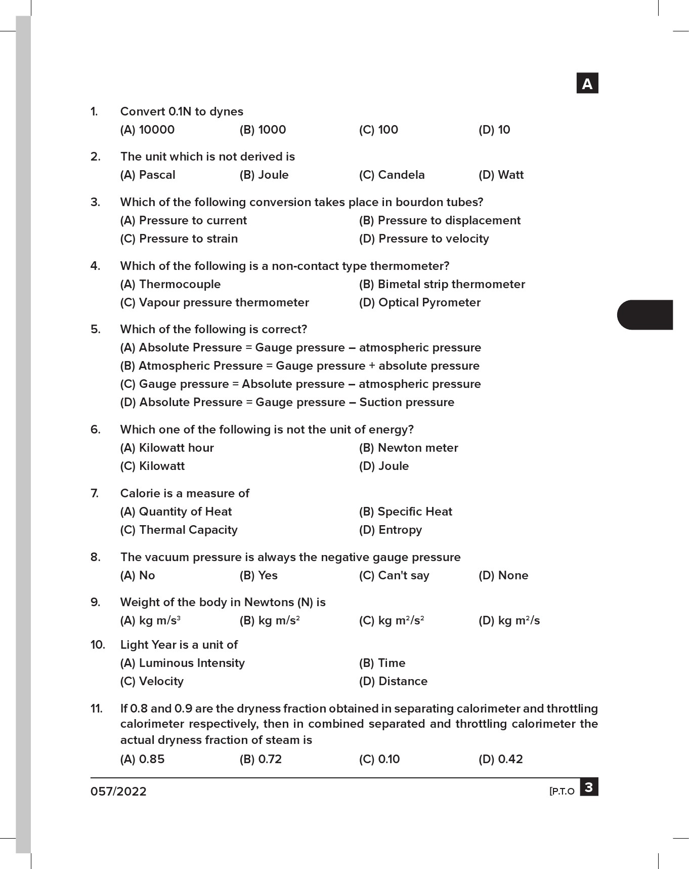 KPSC Technician Grade II Boiler Operator Exam 2022 Code 0572022 2