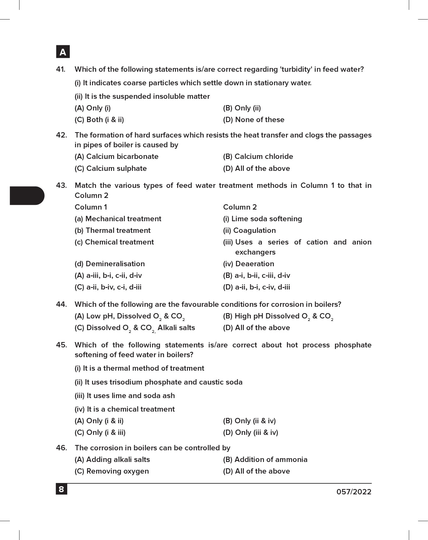 KPSC Technician Grade II Boiler Operator Exam 2022 Code 0572022 7