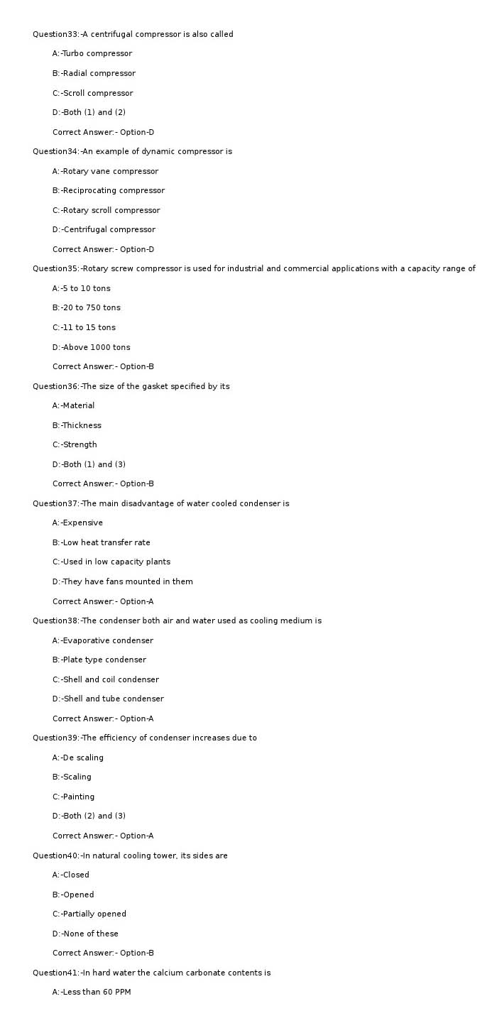 KPSC Technician Grade II Refrigeration Mechanic Exam 2022 Code 732022OL 5