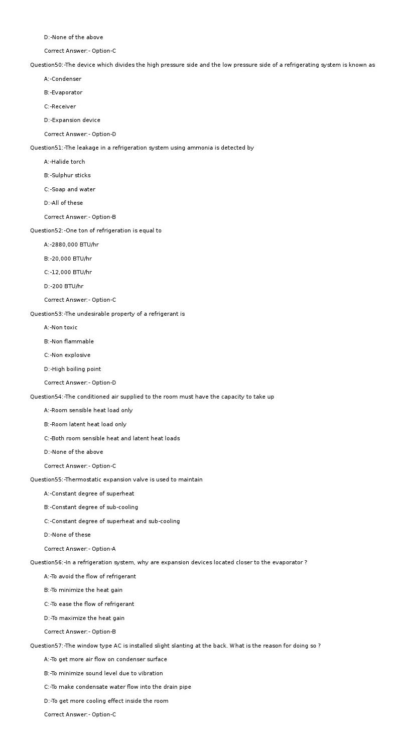 KPSC Technician Grade II Refrigeration Mechanic Exam 2022 Code 732022OL 7