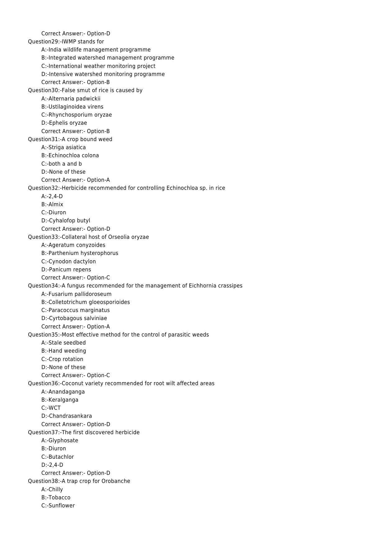 KPSC Specialist Soil Science and Conservation Exam 2019 Code 562019OL 4