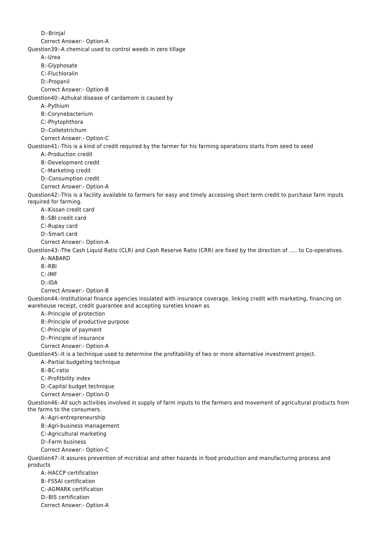 KPSC Specialist Soil Science and Conservation Exam 2019 Code 562019OL 5