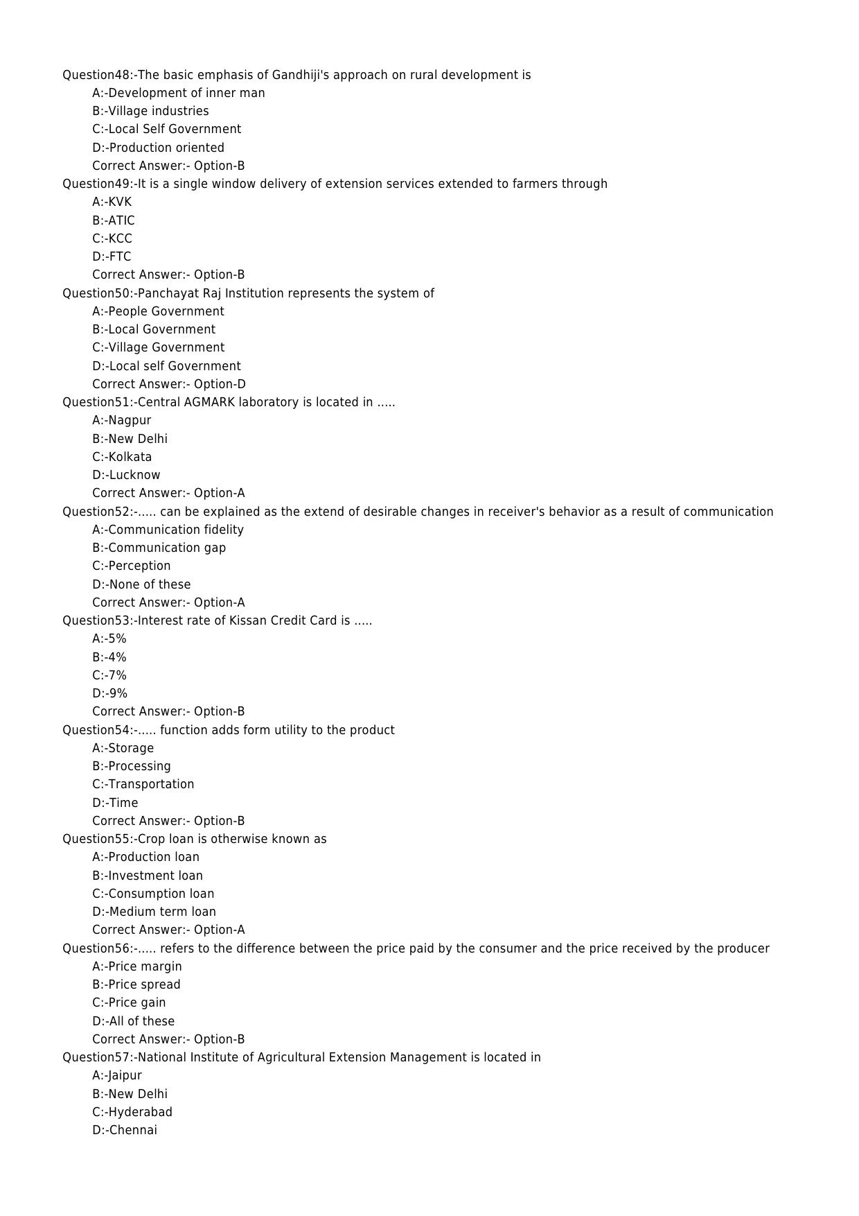 KPSC Specialist Soil Science and Conservation Exam 2019 Code 562019OL 6