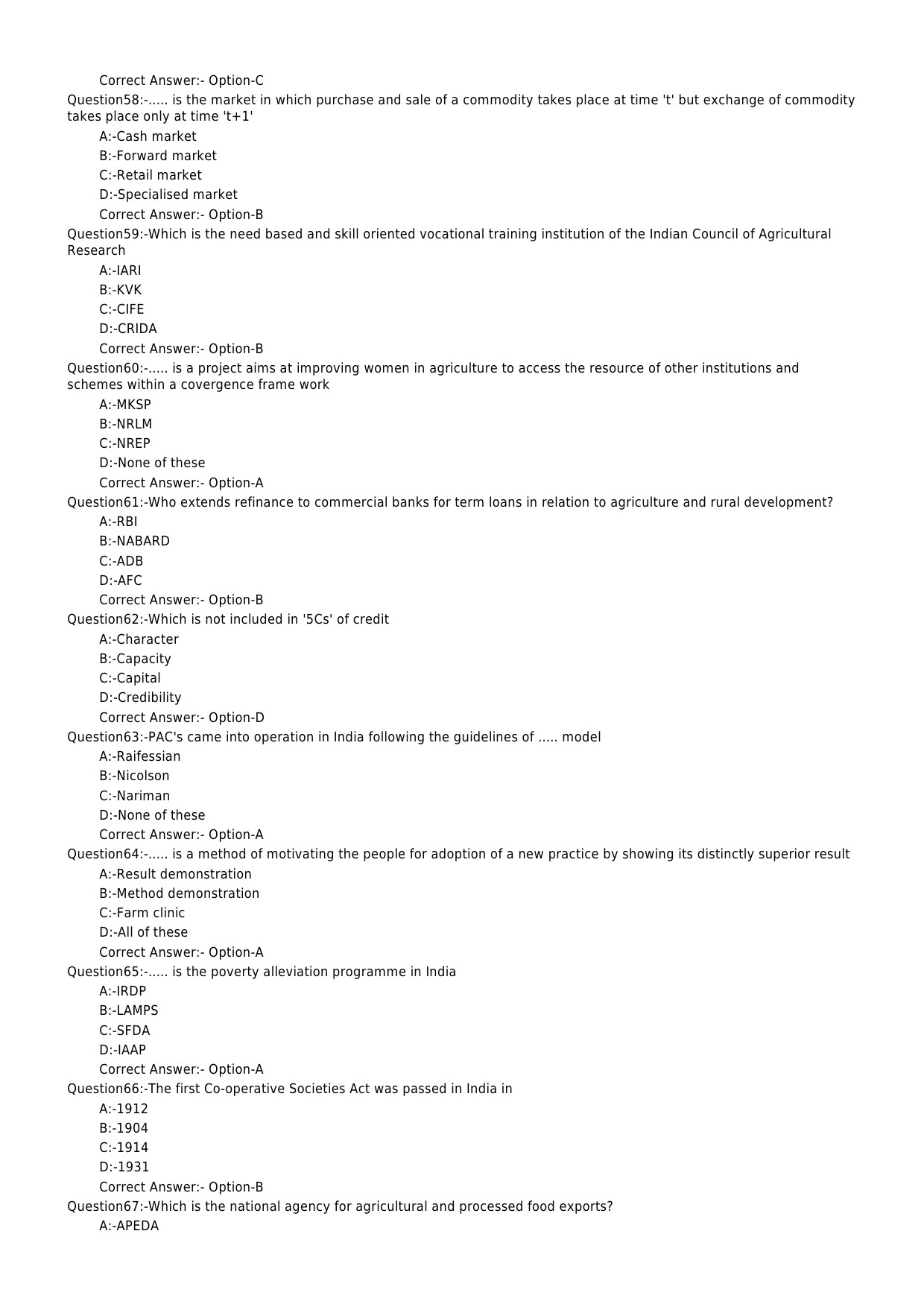 KPSC Specialist Soil Science and Conservation Exam 2019 Code 562019OL 7