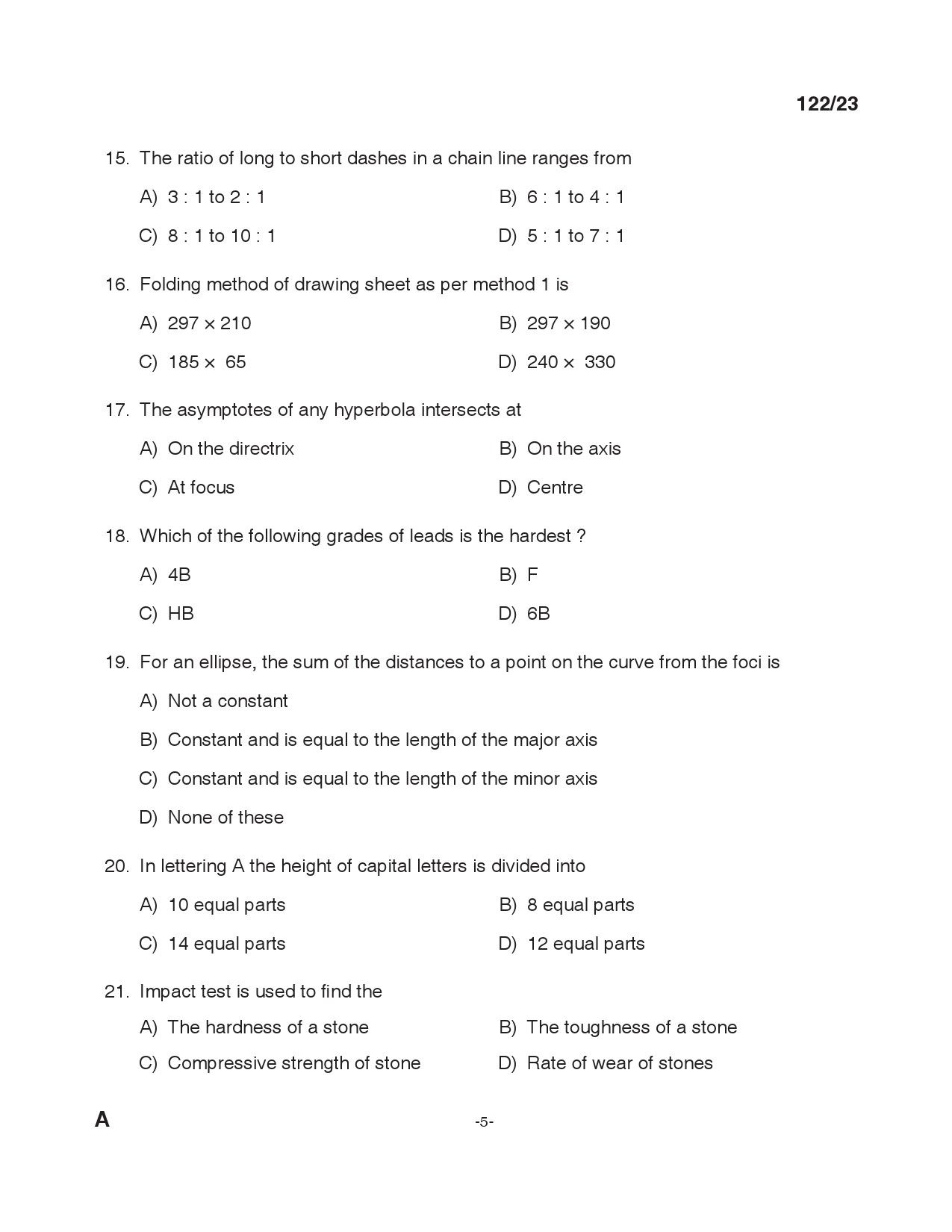 KPSC Tracer Civil in Public Works Exam 2023 Code 1222023 4