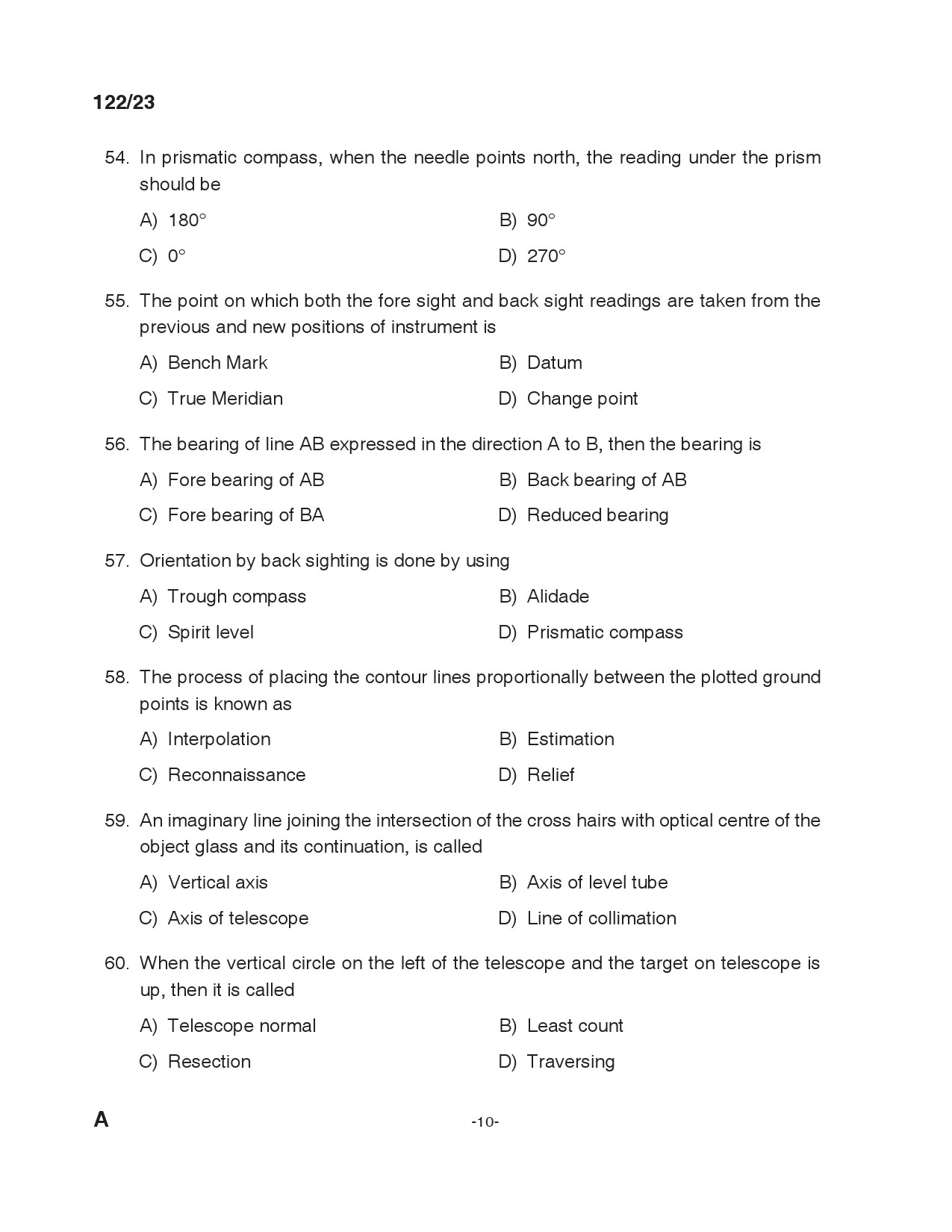 KPSC Tracer Civil in Public Works Exam 2023 Code 1222023 9