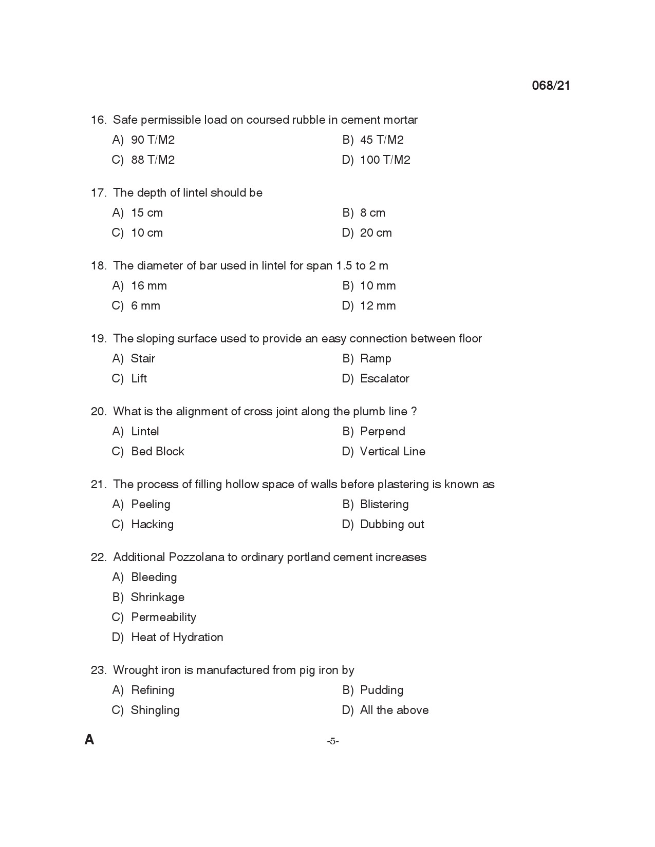 KPSC Tracer Exam 2021 Code 0682021 4