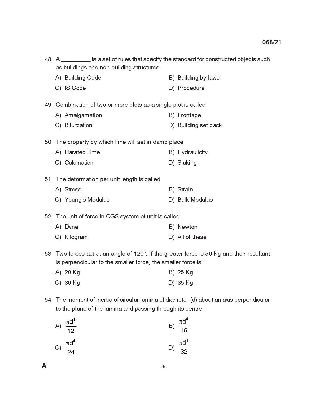 KPSC Tracer Exam 2021 Code 0682021 8