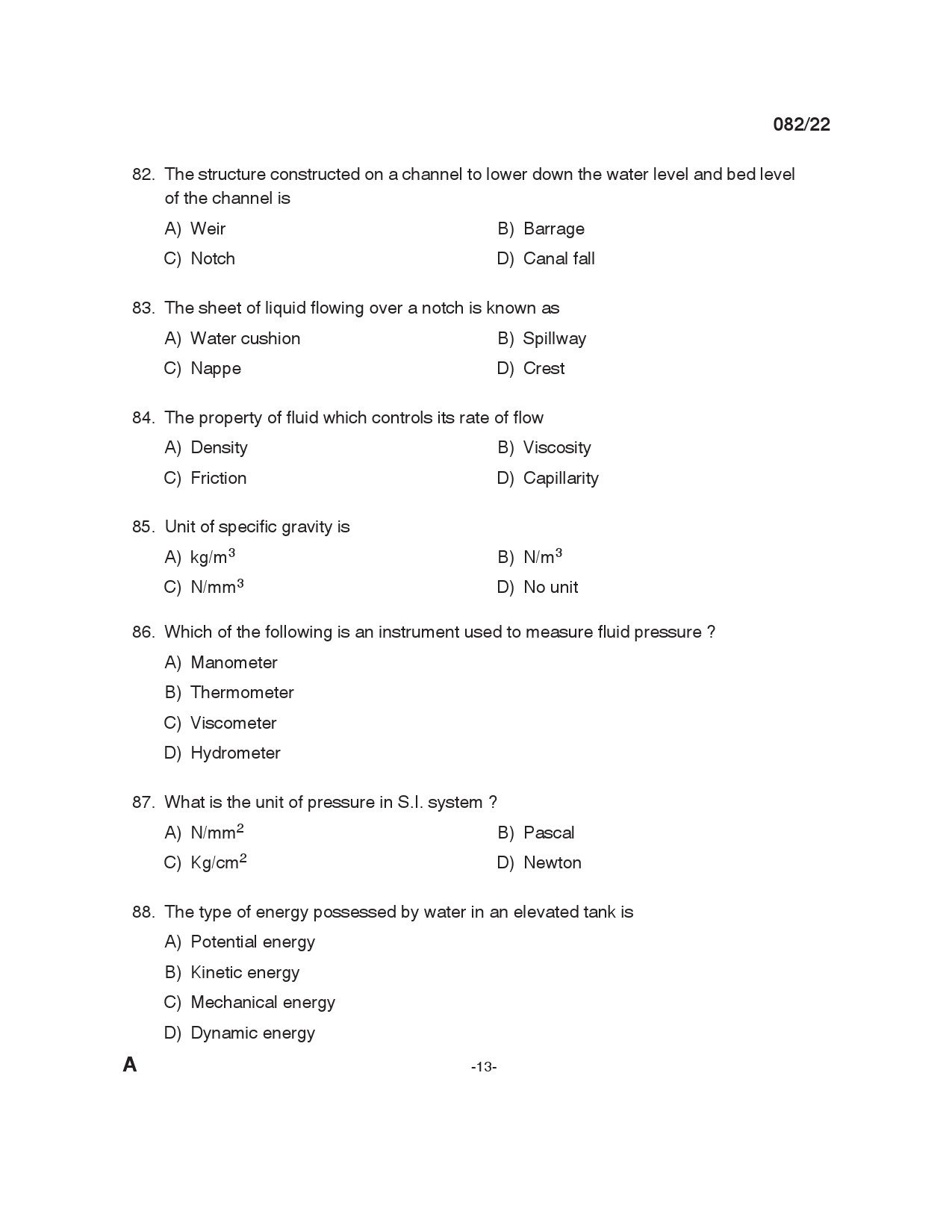 KPSC Tracer Exam 2022 Code 0822022 12