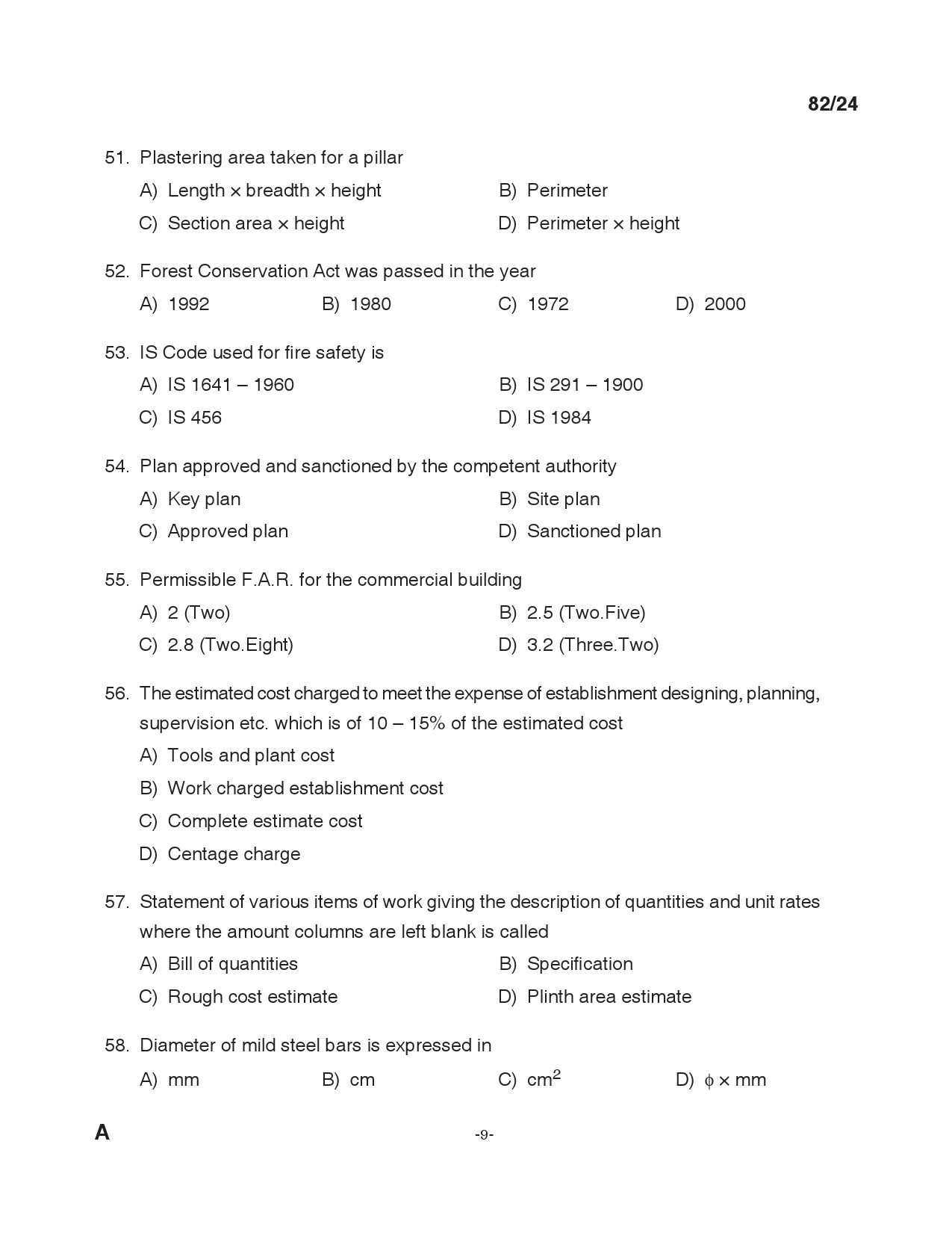 KPSC Tracer Exam 2024 Code 0822024 8