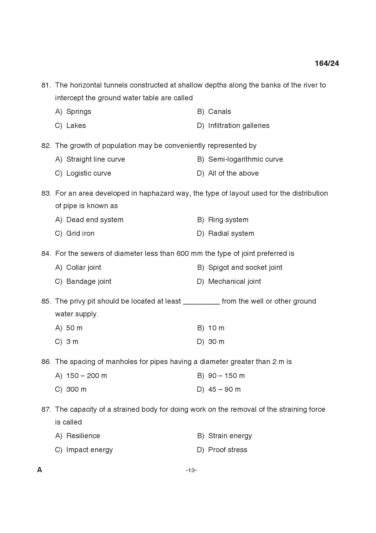 KPSC Tracer Exam 2024 Code 1642024 12