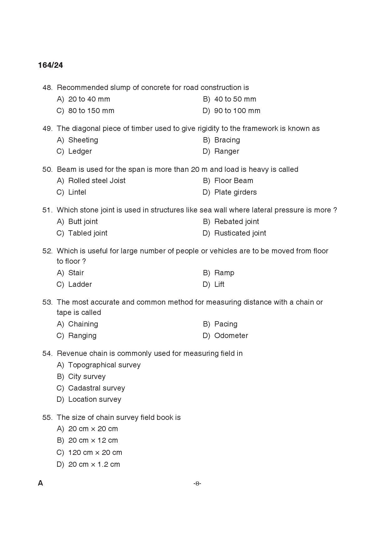 KPSC Tracer Exam 2024 Code 1642024 7