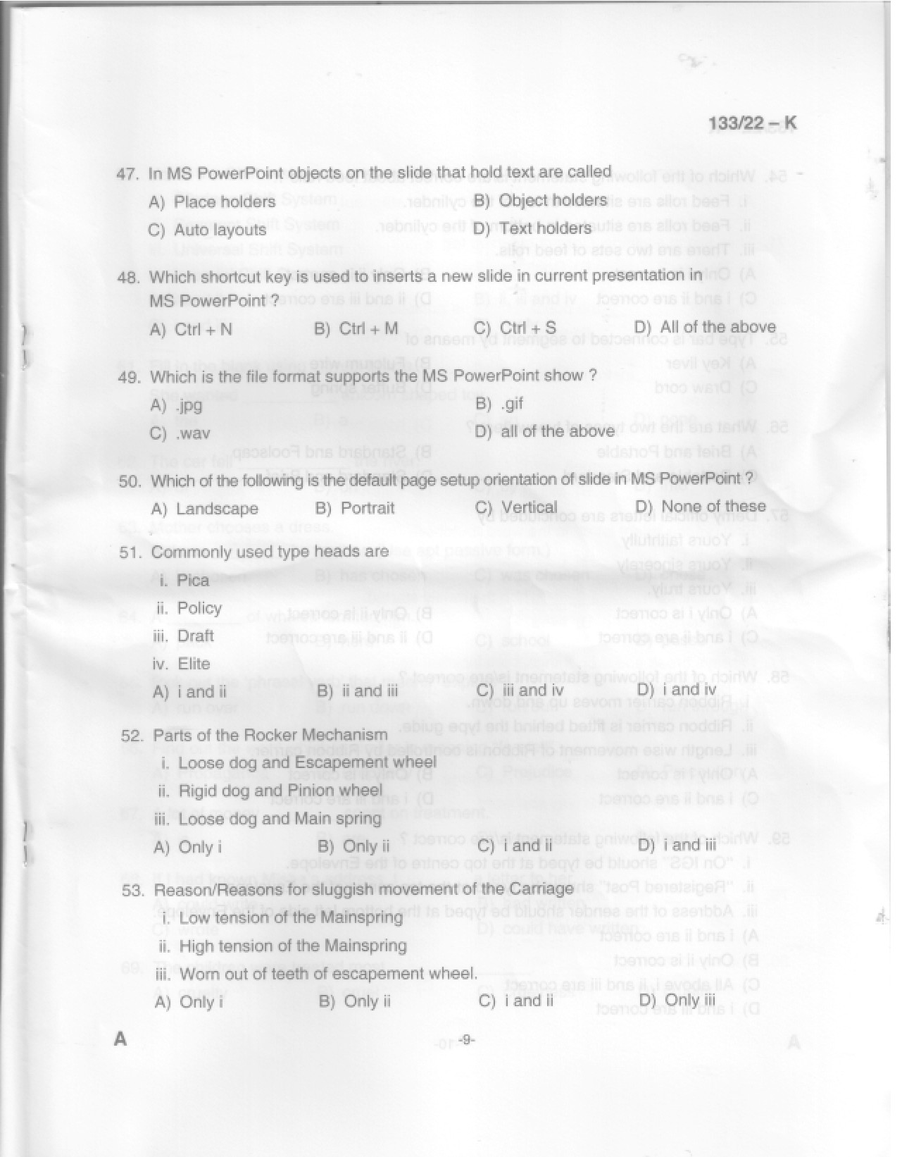 KPSC Typist Clerk Grade II Kannada Exam 2022 Code 1332022 8