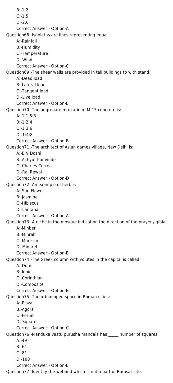 KPSC Architectural Assistant Exam 2019 Code 532019OL 8