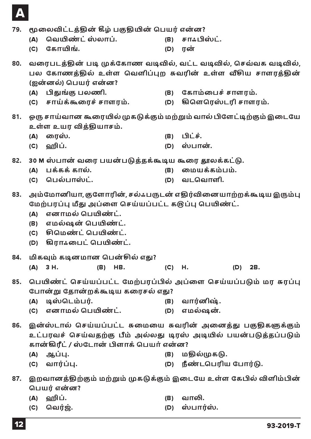 KPSC Workshop Attender Architectural Assistant Exam 2019 Code 0932019 11