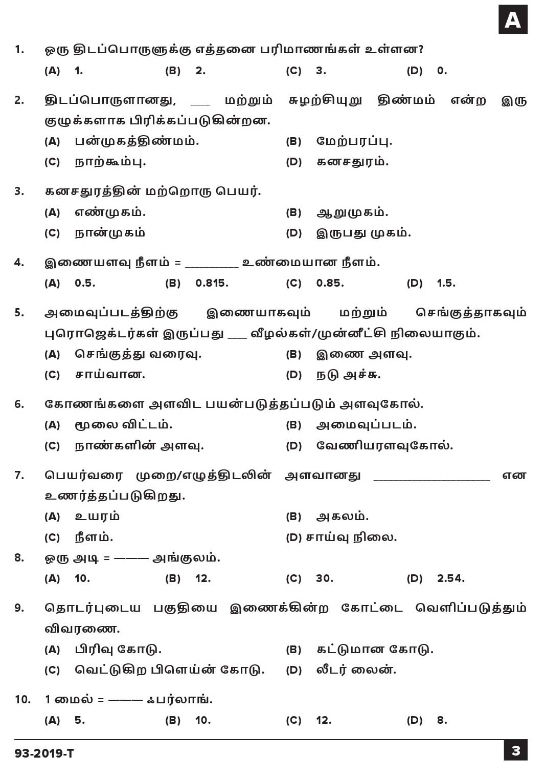 KPSC Workshop Attender Architectural Assistant Exam 2019 Code 0932019 2