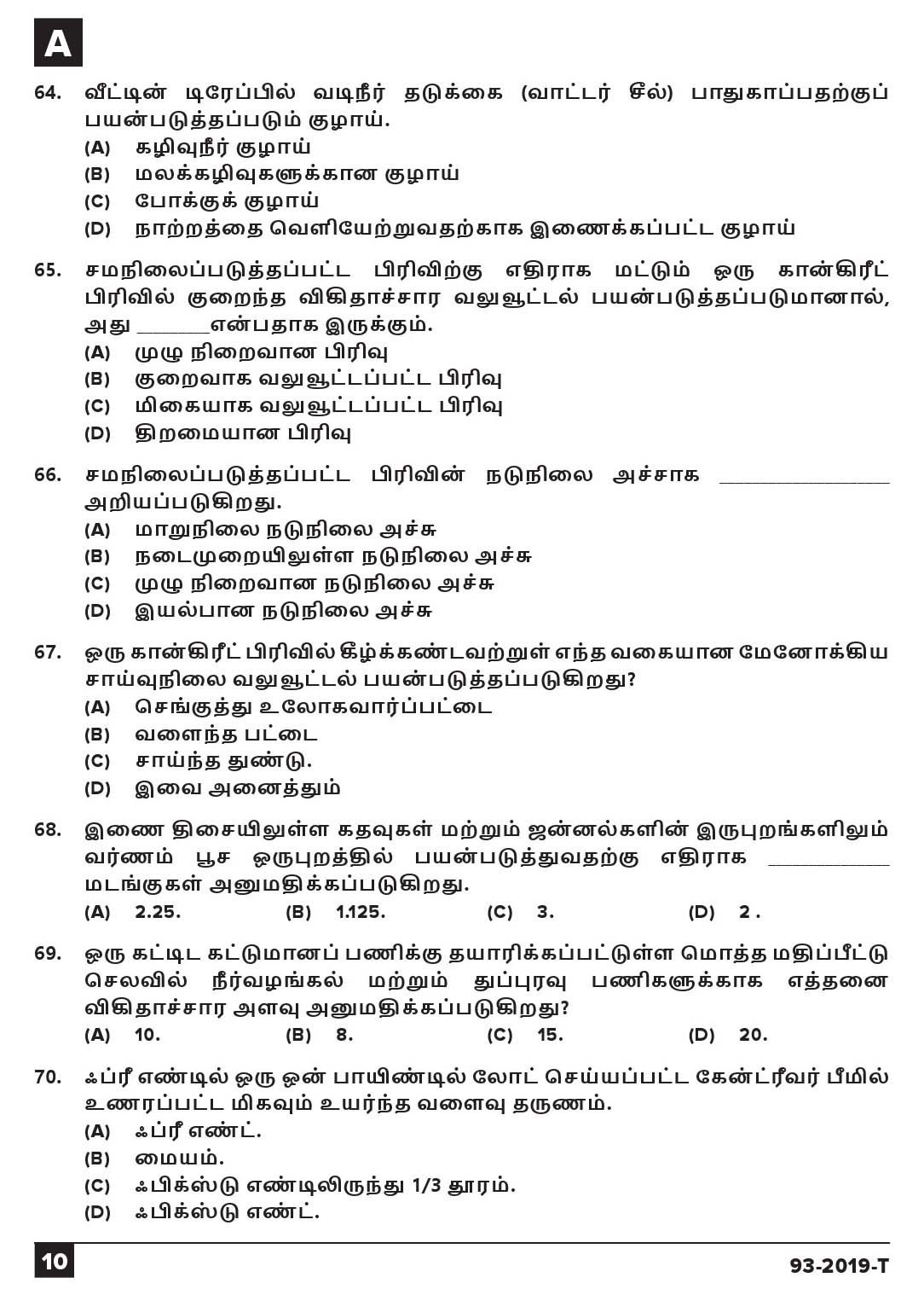 KPSC Workshop Attender Architectural Assistant Exam 2019 Code 0932019 9