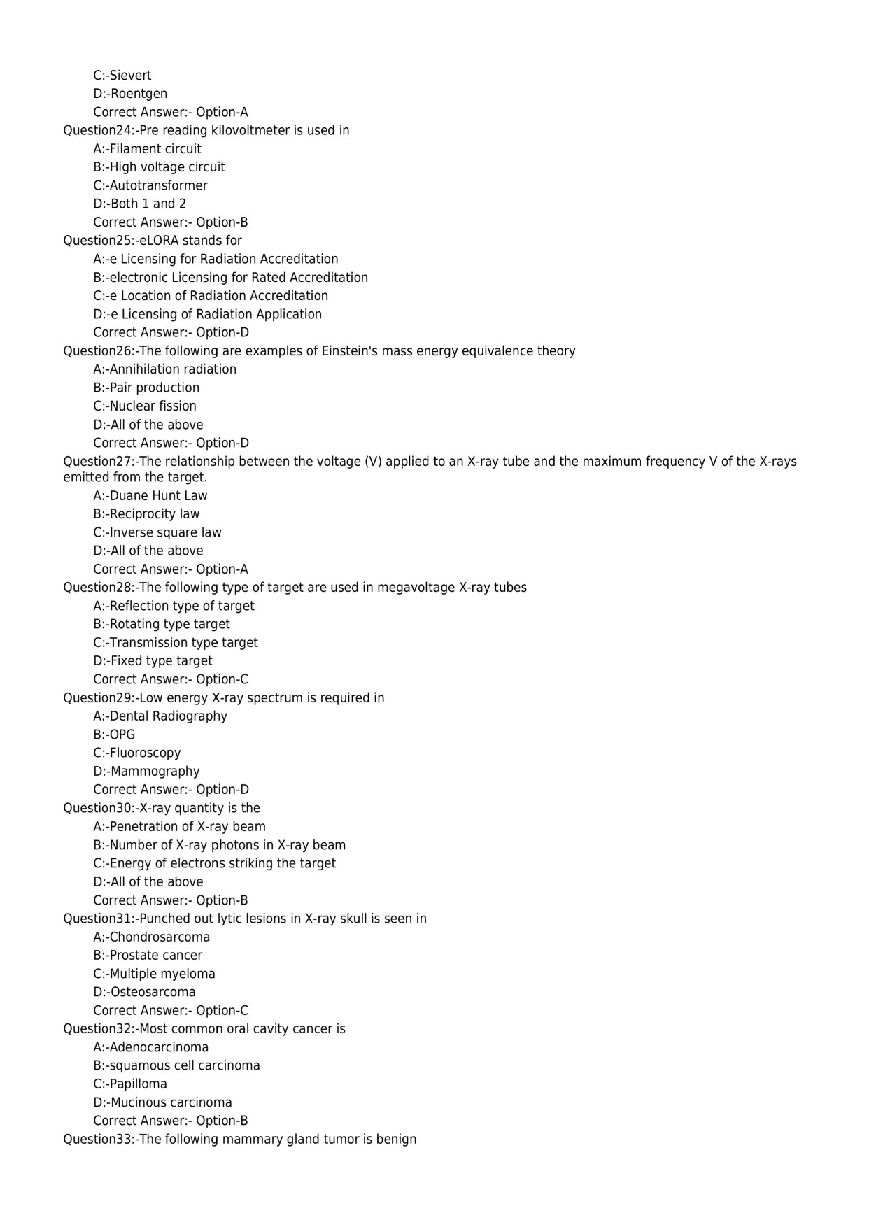 KPSC X Ray Technician Exam 2023 Code 282023OL 4