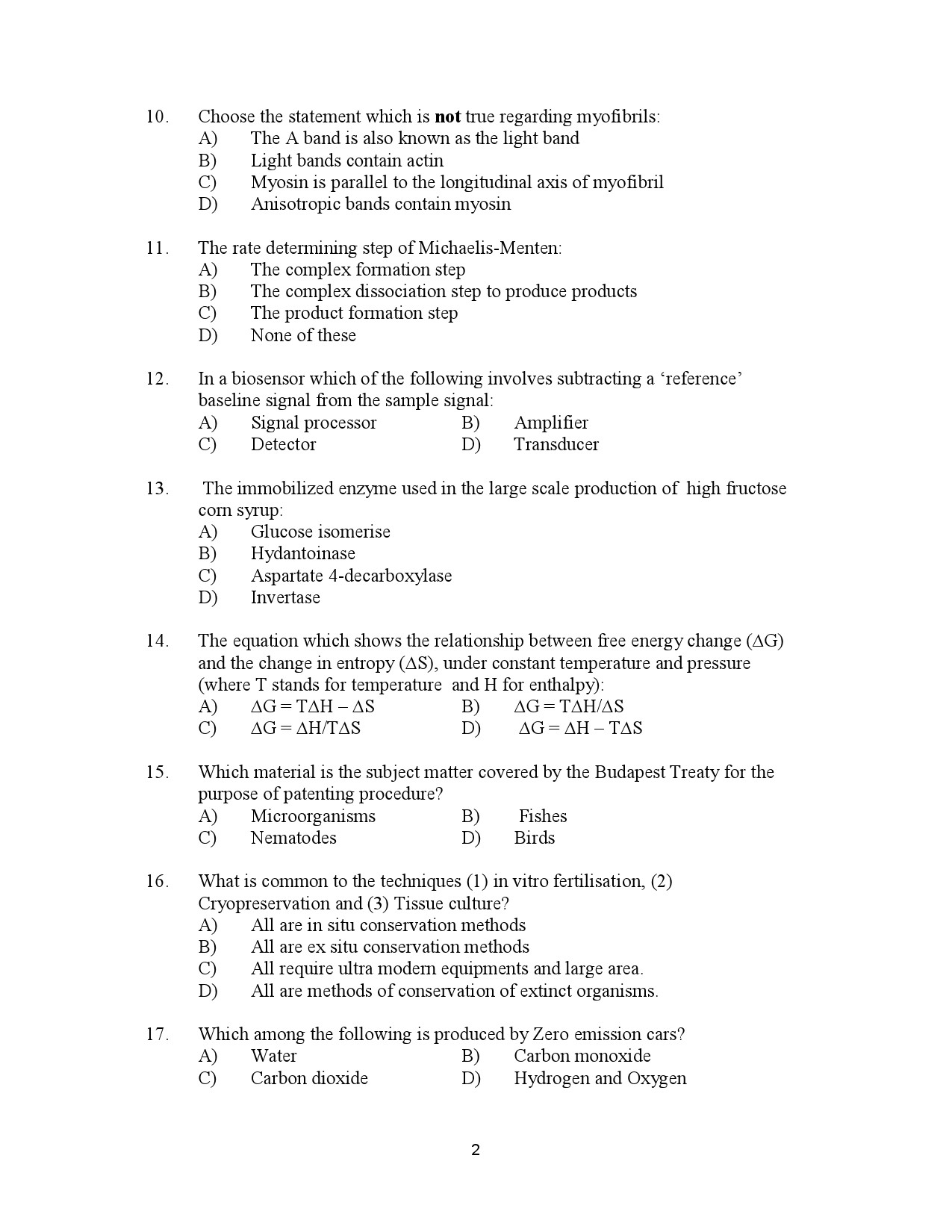 Kerala SET Biotechnology Exam Question Paper January 2023 2