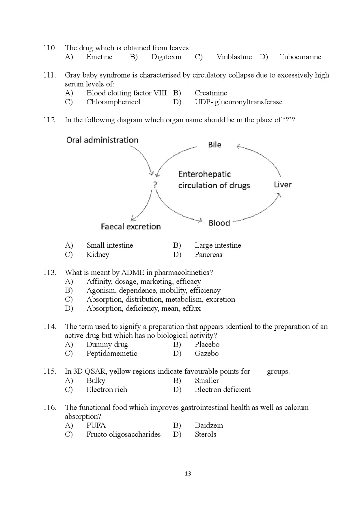 Kerala SET Biotechnology Exam Question Paper January 2024 13