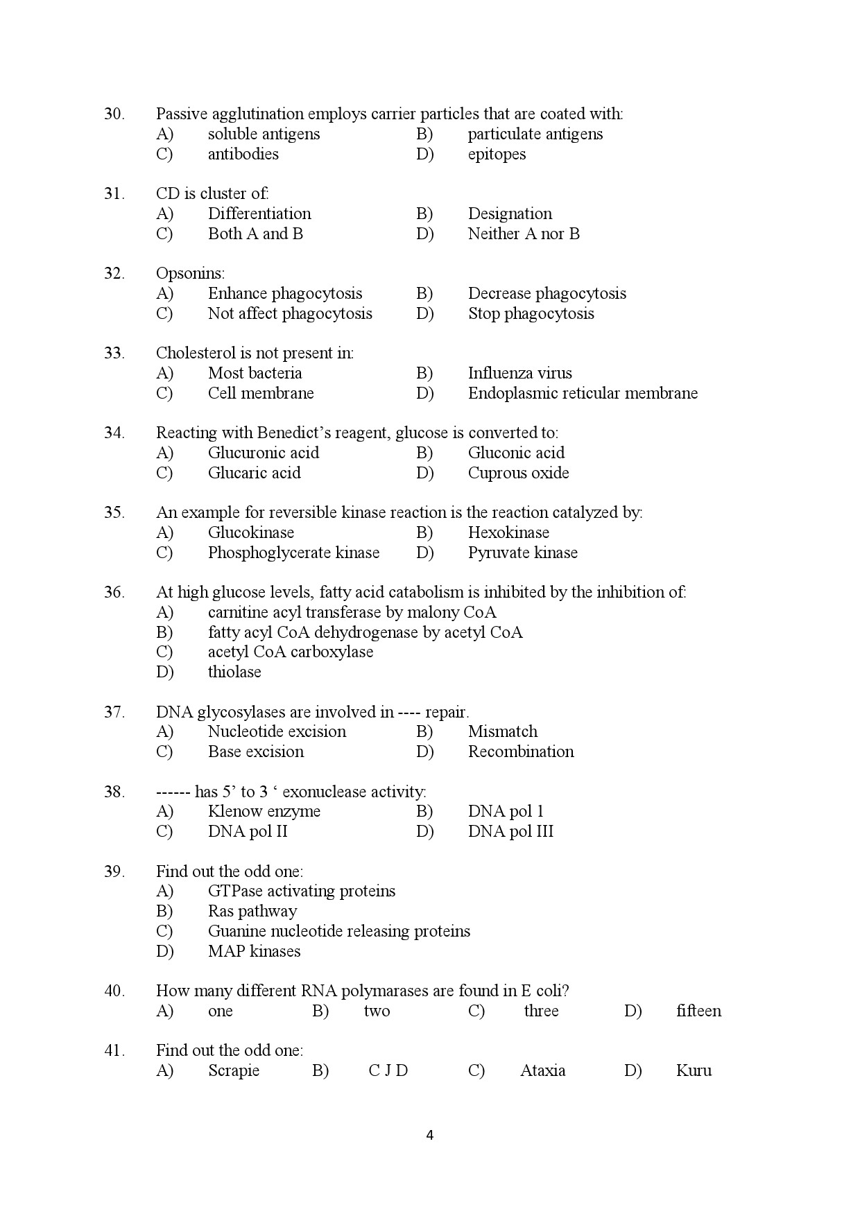 Kerala SET Biotechnology Exam Question Paper July 2022 4