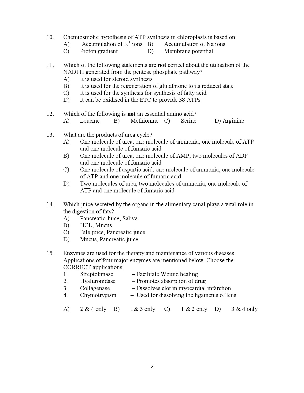 Kerala SET Biotechnology Exam Question Paper July 2023 2