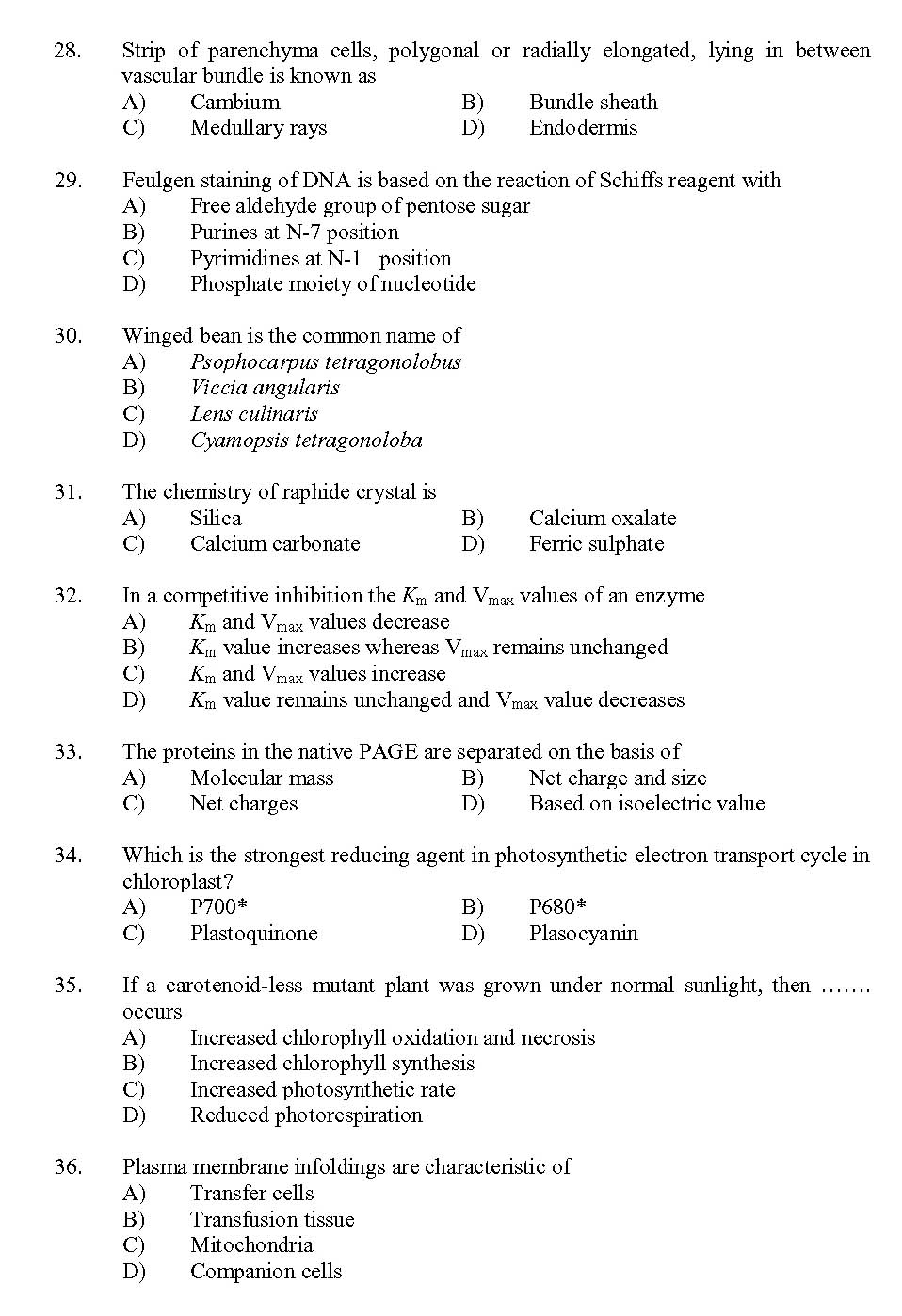 Kerala SET Botany Exam 2013 Question Code 13603 4