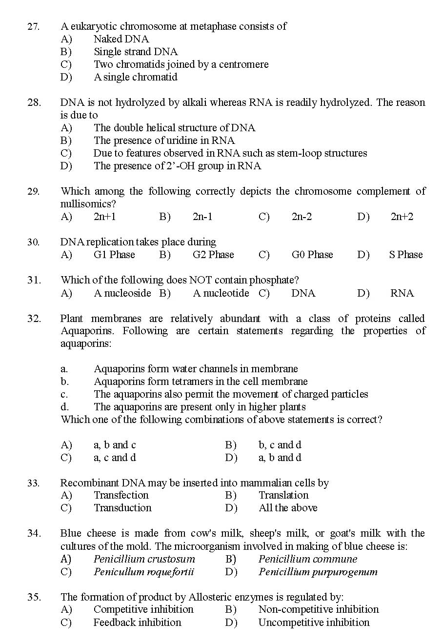 Kerala SET Botany Exam 2015 Question Code 15603 5