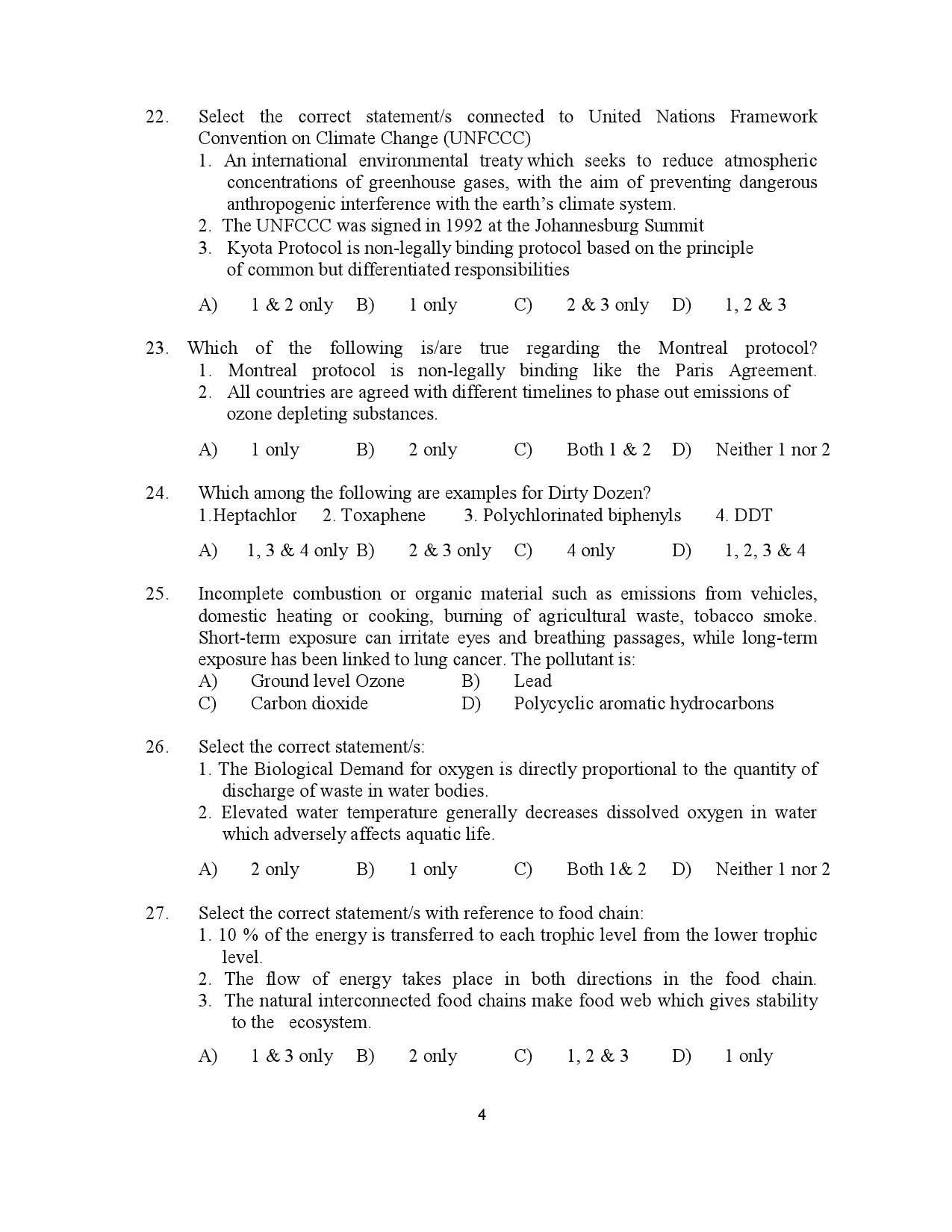 Kerala SET Botany Exam Question Paper July 2023 4