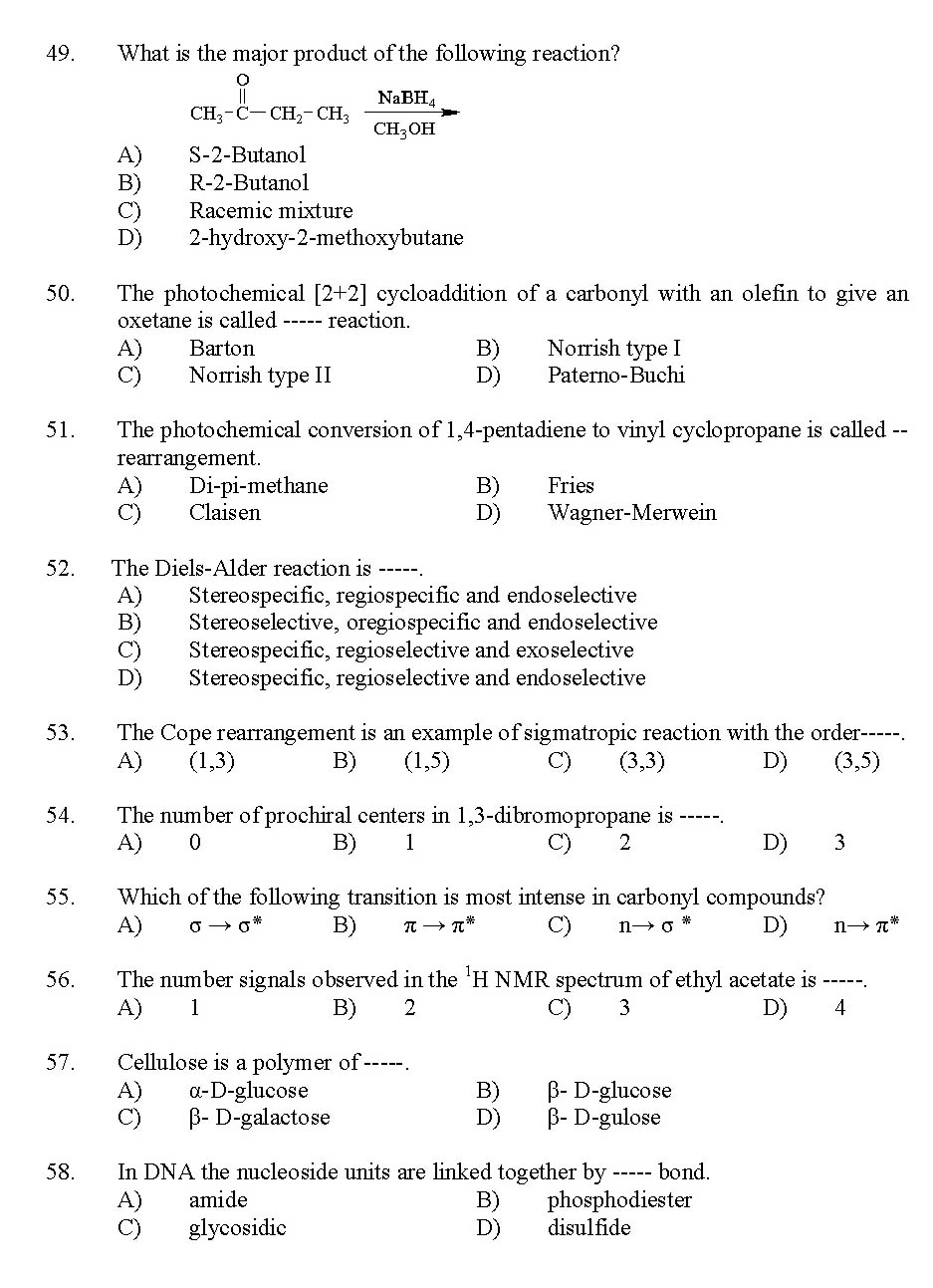 Kerala SET Chemistry Exam 2012 Question Code 12904 5