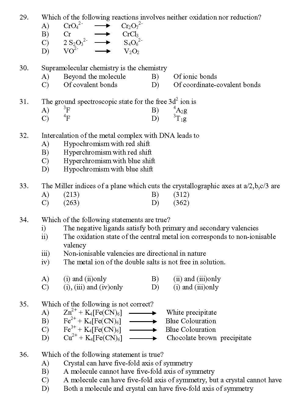 Kerala SET Chemistry Exam 2013 Question Code 13604 4