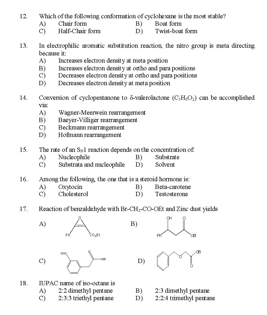 Kerala SET Chemistry Exam 2014 Question Code 14204 3