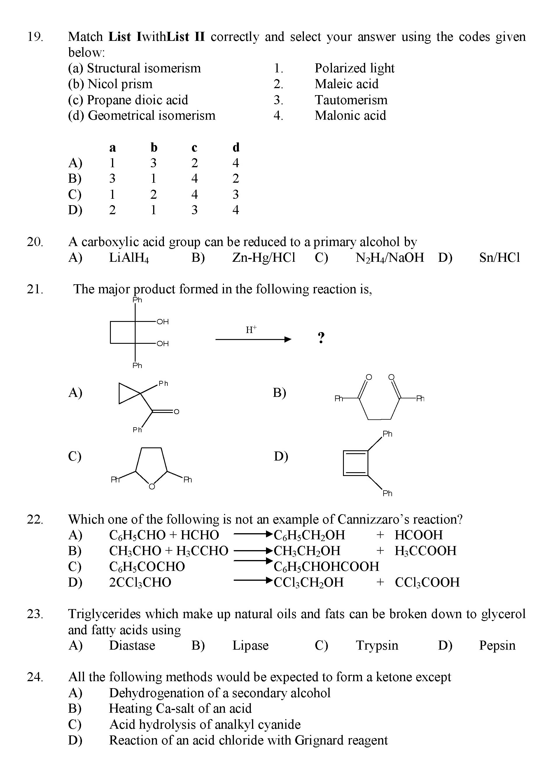 Kerala SET Chemistry Exam 2014 Question Code 14204 4