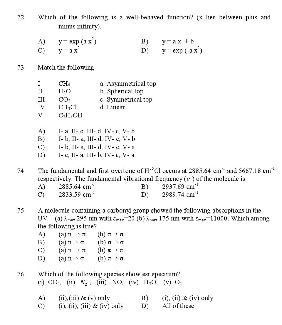 Kerala SET Chemistry Exam 2016 Question Code 16604 A 12