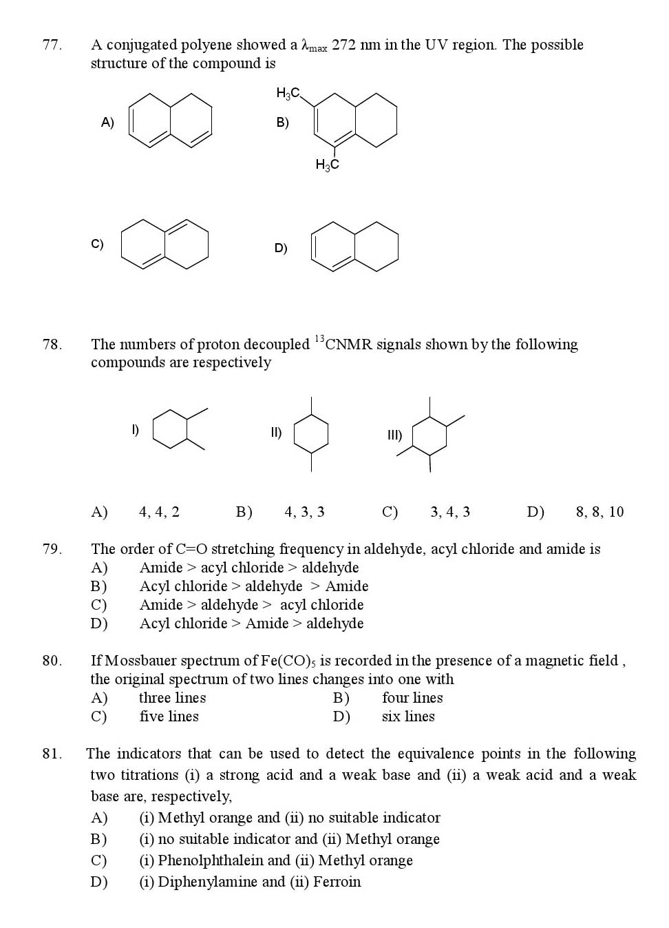 Kerala SET Chemistry Exam 2016 Question Code 16604 A 13