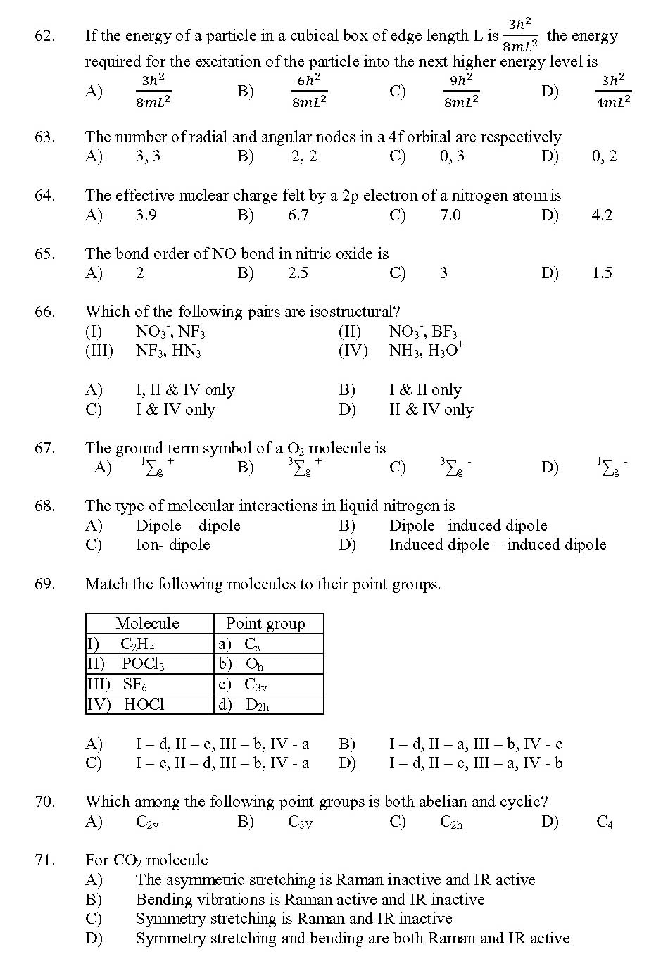 Kerala SET Chemistry Exam 2017 Question Code 17204 A 10