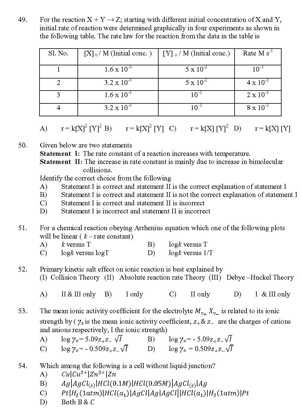 Kerala SET Chemistry Exam 2017 Question Code 17204 A 8