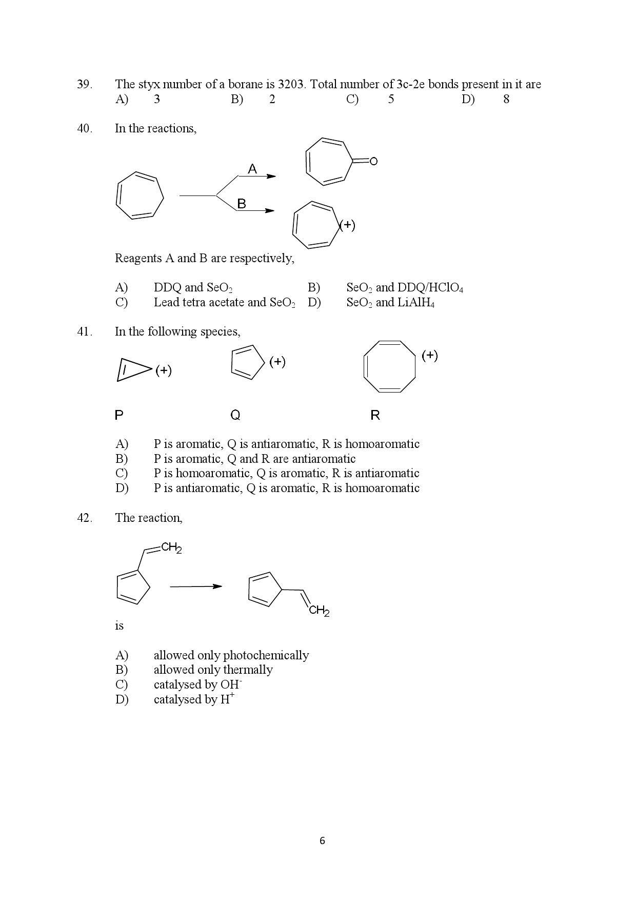 Kerala SET Chemistry Exam Question Paper January 2022 6