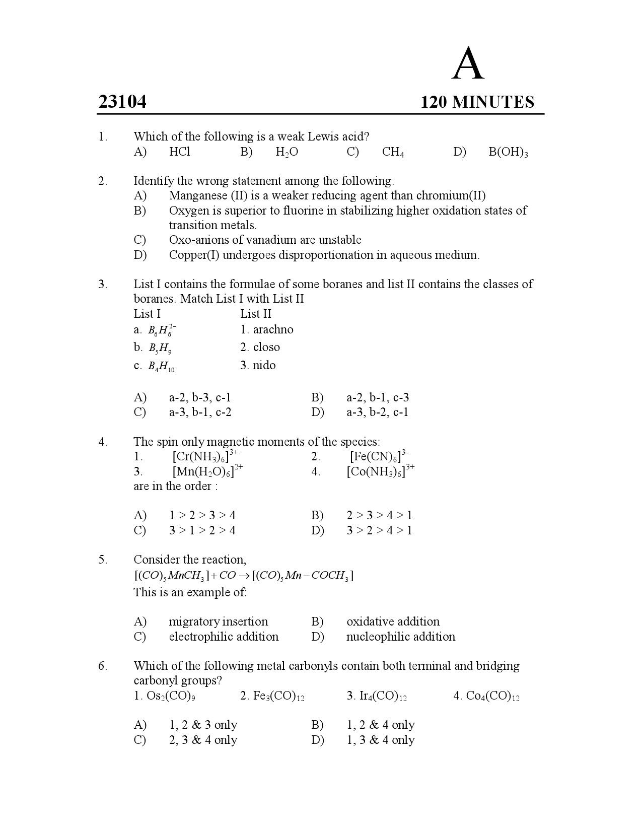 Kerala SET Chemistry Exam Question Paper January 2023 1