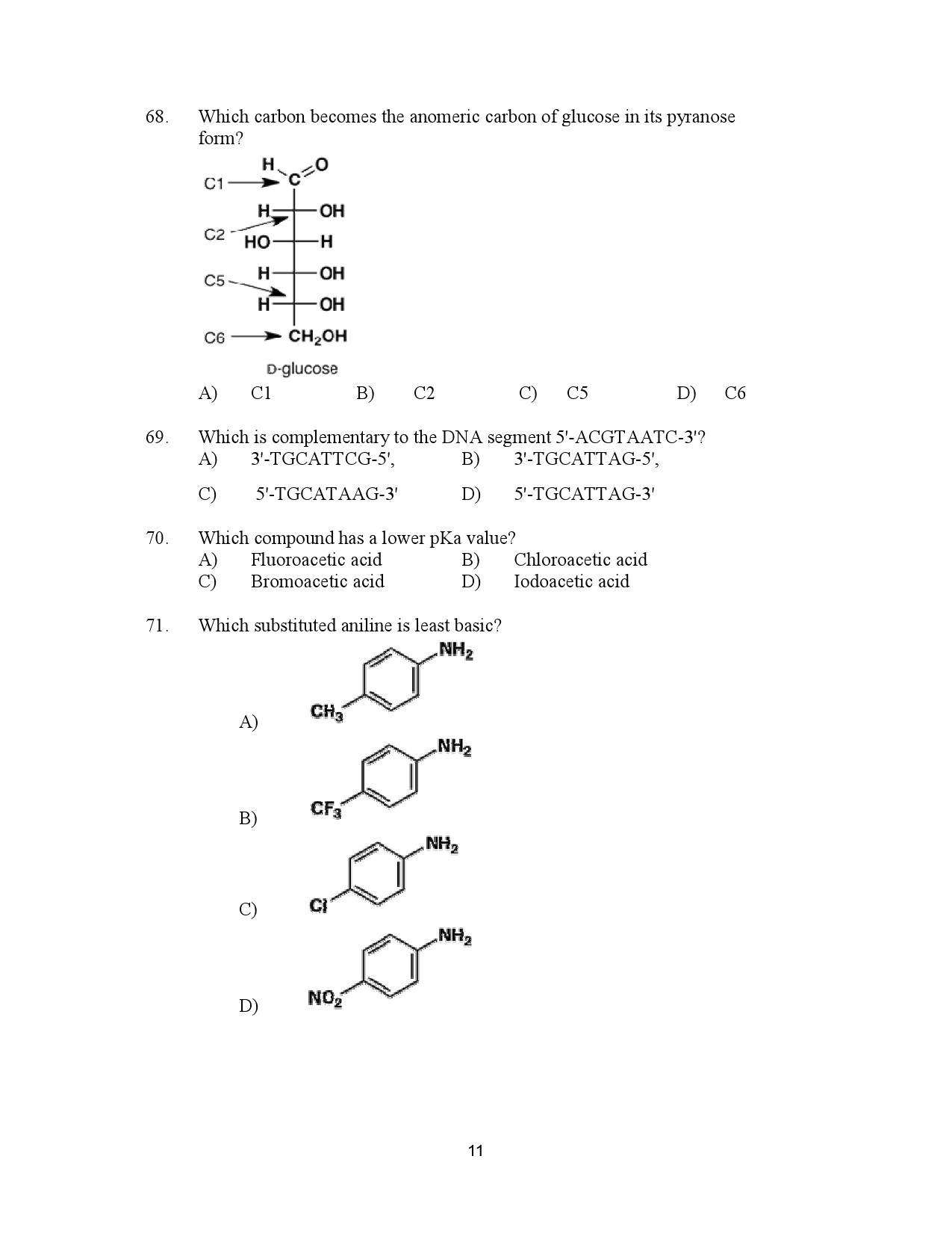 Kerala SET Chemistry Exam Question Paper January 2023 11