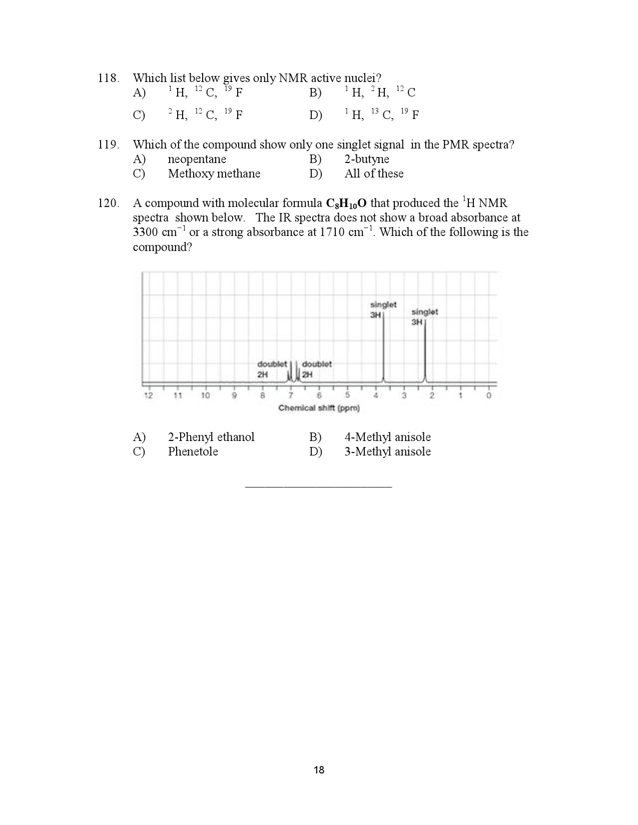 Kerala SET Chemistry Exam Question Paper January 2023 18