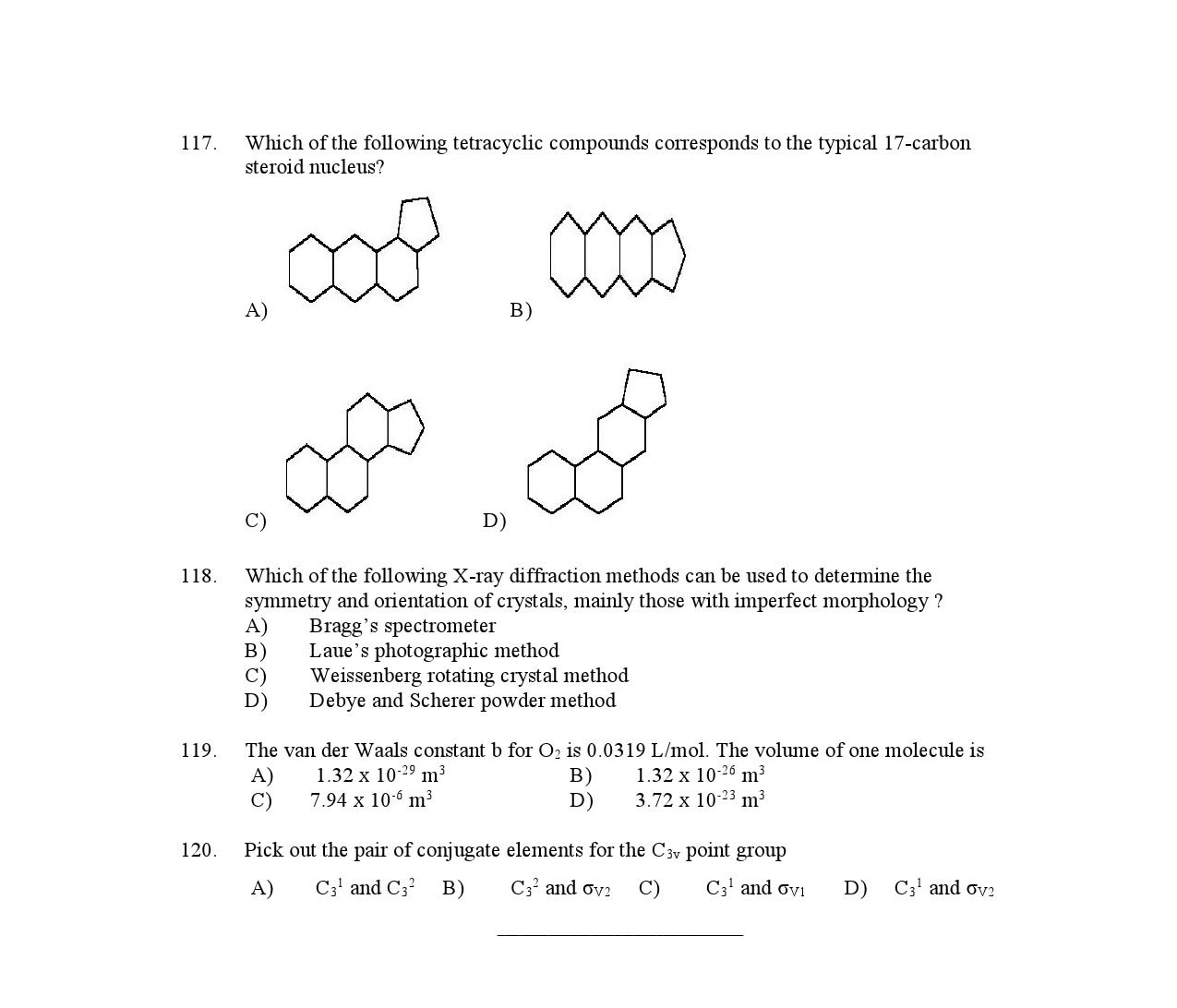 Kerala SET Chemistry Exam Question Paper July 2021 16