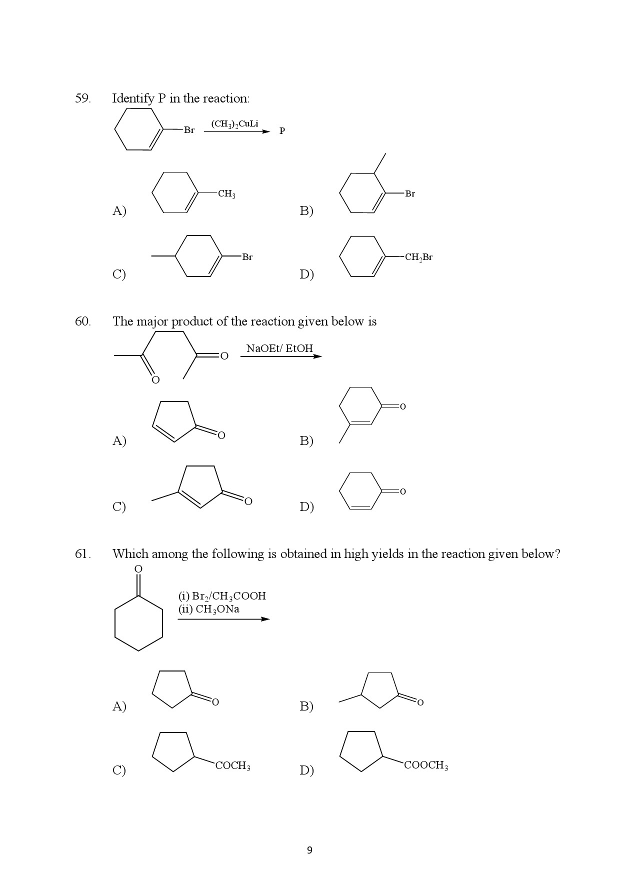 Kerala SET Chemistry Exam Question Paper July 2022 9