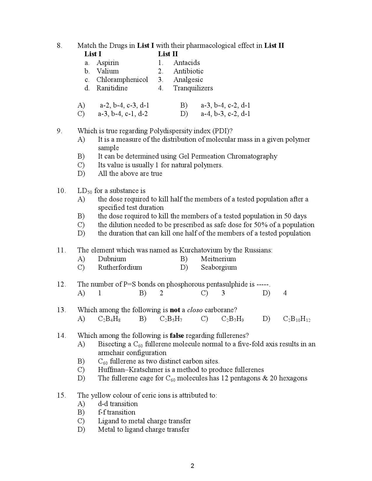 Kerala SET Chemistry Exam Question Paper July 2023 2